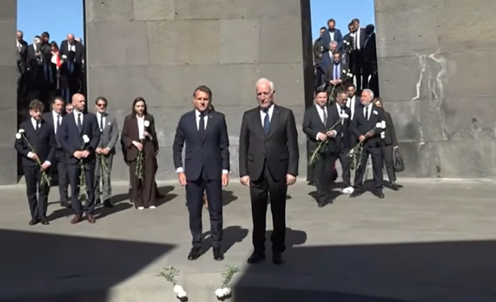 Макрон написал пост на армянском языке.